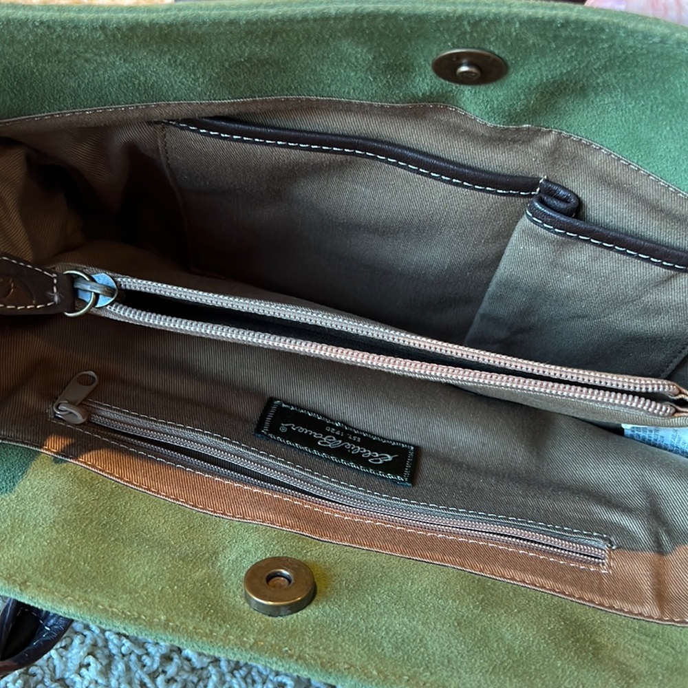 NWOT - RARE Vintage Eddie Bauer Leather Suede Purse - Picture 10 of 16